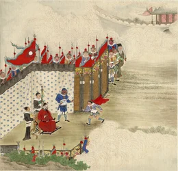 Prince chinois recevant un courrier