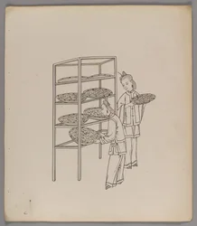 Album de feuilles séparées : Culture et production de la soie
