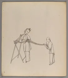 Album de feuilles séparées : Culture et production de la soie
