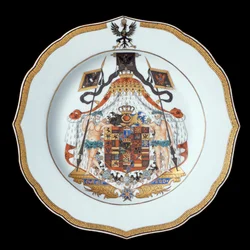 Assiette armoriée, période Qianlong (1736-95) vers 1755