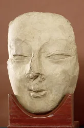 Tête de Bouddha, Khotan, IVe-Ve siècle (stuc)