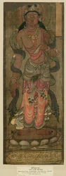 Bodhisattva Manjusri, Tunhuang, VIIe-VIIIe siècle (peinture sur soie)