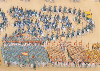 Revue de la grande parade des troupes par l