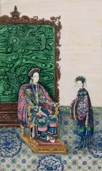 Impératrice assise avec une dame
