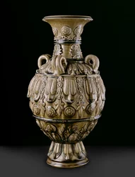 Pot en grès avec décor moulé, site de Yue Kikn, période des Six Dynasties