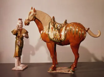 Cheval et palefrenier, dynastie Tang (618-907)
