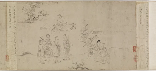 Illustrations du septième mois des Odes de Bin, dynastie Song ou Yuan, milieu 13e-milieu 14e siècle