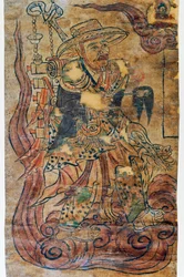 Moine pèlerin, miniature, Dunhuang, civilisation chinoise, 9ème siècle