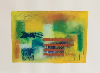 Jardin jaune II, 2003 (gouache sur papier aquarelle)