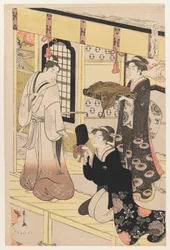 Hana no En, des Huit Vues du Genji Déguisé, vers 1790