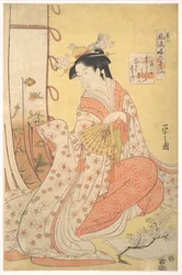 Ono no Komachi : numéro deux (Sono ni), de la série Parodies élégantes des six poètes immortels (Fūryū yatsushi rokkasen)