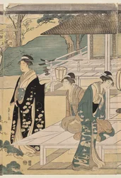 Le chapitre Matsukaze du Conte de Genji (de la série Le Conte de Genji en robe élégante moderne)