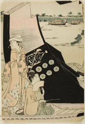 Femmes sur un bateau de plaisance