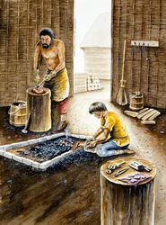 Atelier de métallurgiste viking