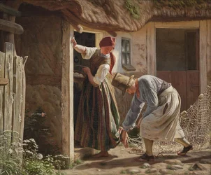 La fille prise dans le filet