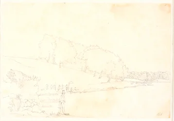 Paysage vallonné avec lac