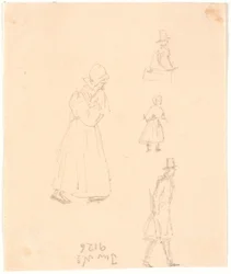 Quatre esquisses de figures