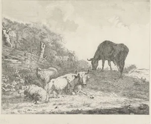 Paysage avec bétail