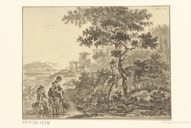 Paysage italianisant avec berger