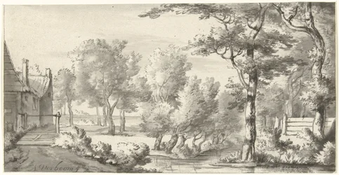 Paysage avec ferme
