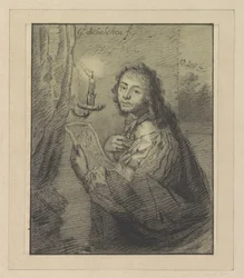 Portrait de Godfried Schalcken à la lumière des bougies