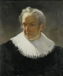 Un vieil homme en costume du XVIIe siècle