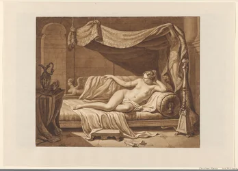 Femme nue dans un intérieur classique