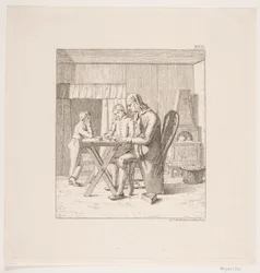 Enseignant et deux garçons