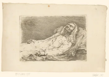 Portrait de Christian Bernhard Rode sur son lit de mort