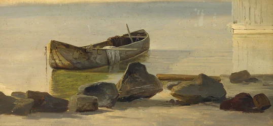 Une pirogue sur le lac de Starnberg, 1845