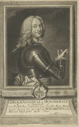 Portrait de Gerlach Adolph von Münchhausen 1688-1770, 1738