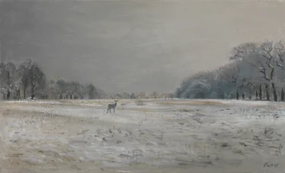 Cerfs dans la neige - Richmond Park, 2015