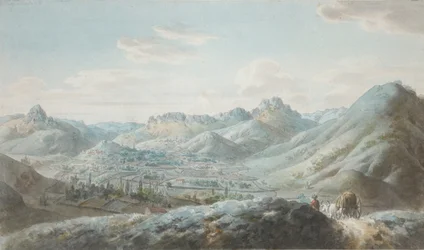 Vue de la chaîne de montagnes Taraktash dans les montagnes de Crimée, années 1810