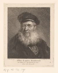 Vieil homme avec béret et barbe