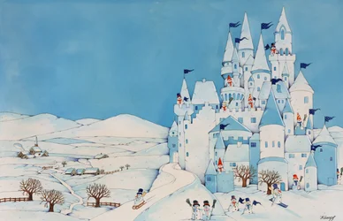Château de bonhommes de neige