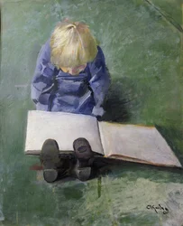 Le petit Ebbe lisant