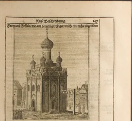 Cathédrale du Kremlin de Moscou, illustration de Voyages au Grand-Duc de Moscovie
