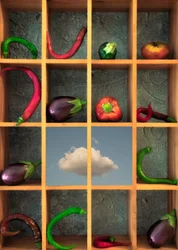 Présentation des fruits et légumes frais