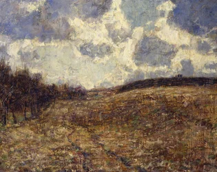 Champs et collines près de Weimar