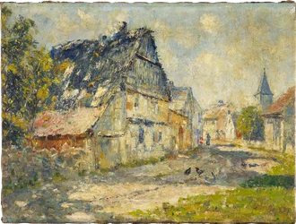 Rue de village à Ehringsdorf près de Weimar