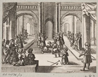 Illustration pour Adam Olearius, "Persianischer Rosenthal von einem Sinnreichen Poeten Schich Saadi [...]", Schleswig 1660