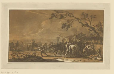 Soldats dans le campement (Cavaliers, chevaux et batailles)