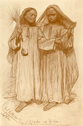Filles à Philae, Égypte, 1898