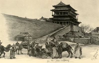Porte Hatamen, Pékin, Chine, 1898