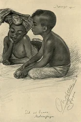 Sah et Osman, garçons malais, Singapour, 1898