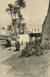 Rue à Assouan, Égypte, 1898