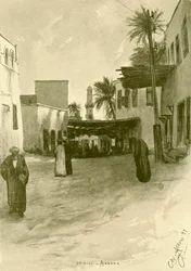 Rue à Assouan, Égypte, 1898