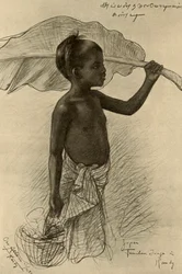 Garçon tamoul, Kandy, Ceylan, 1898