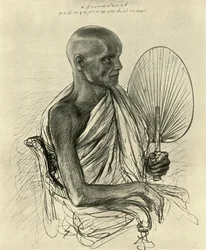 Watta Raka Anunayaka Farunansa, prêtre bouddhiste en chef, Ceylan, 1898