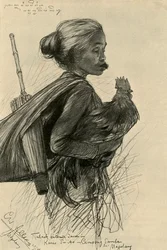 Femme mâchant du tabac, Magelang, Java, 1898
